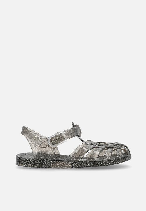 Pop Candy - Glitter jelly sandals - black