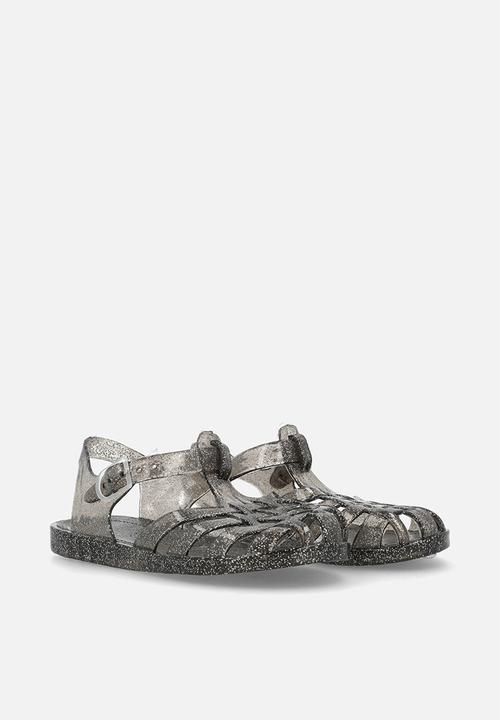 Pop Candy - Glitter jelly sandals - black