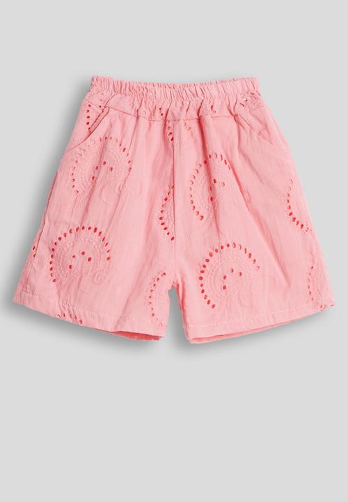 Pop Candy - Anglaise blouse with shorts - pink