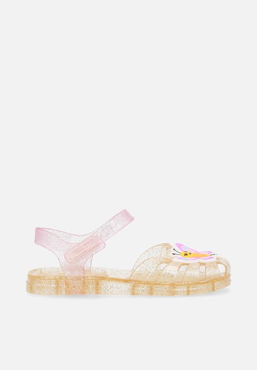 Pop Candy - Butterfly applique jelly sandals - yellow