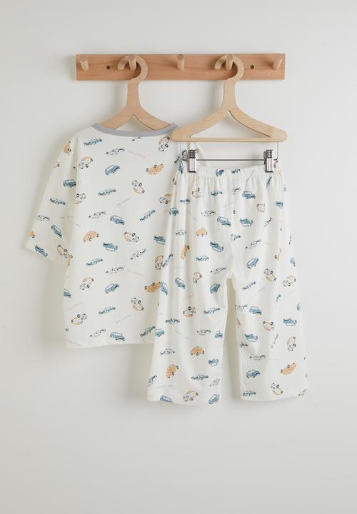 Pop Candy - Aop tee and shorts pj set - white