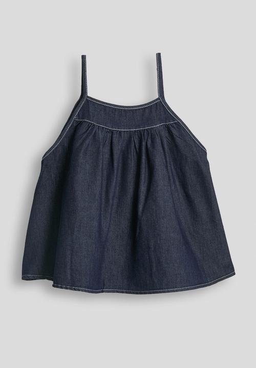Pop Candy - Denim camisole top & jeans - dk blue & red 