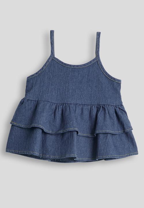 Pop Candy - Denim ruffle top and jeans - blue