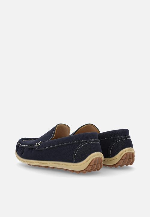 Pop Candy - Slip on suedette loafers - navy