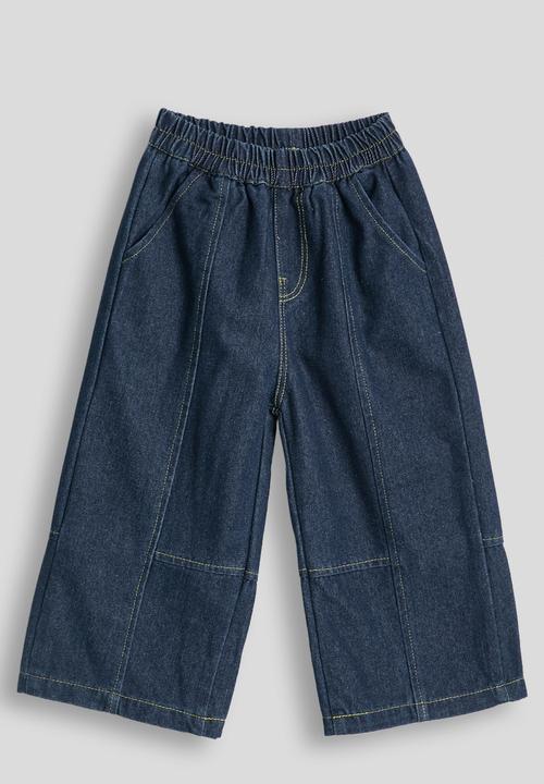 Pop Candy - Denim topstitched detail vest and jeans - dark blue