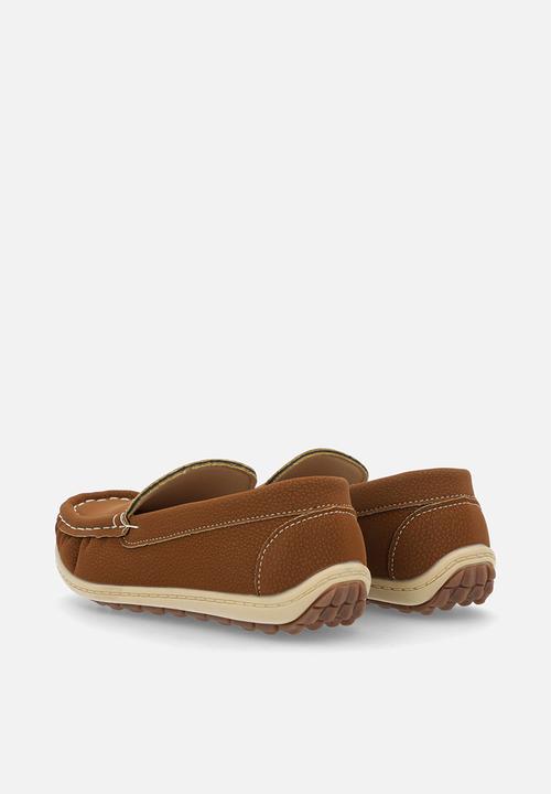 Pop Candy - Slip on suedette loafers - warm brown