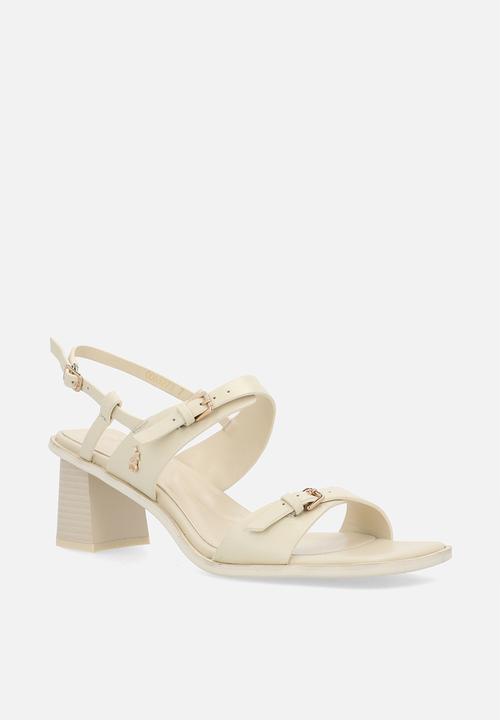 POLO - Leather buckle mule - neutral