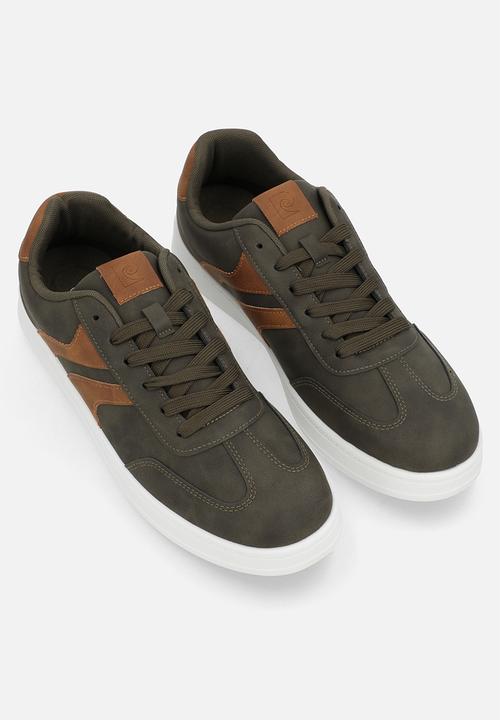 Pierre Cardin - LONDON CASUAL LACE UP - Olive Tan