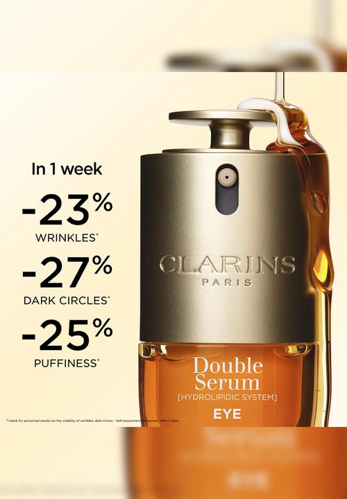 Clarins - DOUBLE SERUM  Eye Brightening + Depuffing Anti-Ageing Concentrate