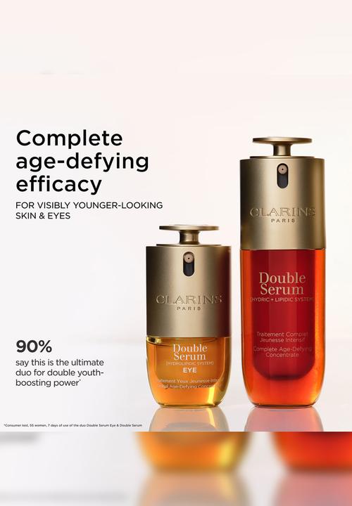 Clarins - DOUBLE SERUM  Eye Brightening + Depuffing Anti-Ageing Concentrate
