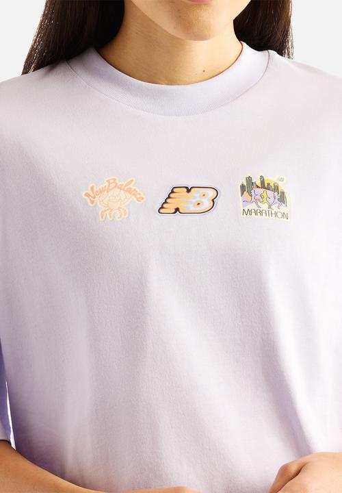 New Balance  - New Balance Sticker Pack Tee - Smoked Violet
