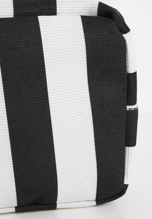 Pop Candy - Striped toiletry bag - black/white