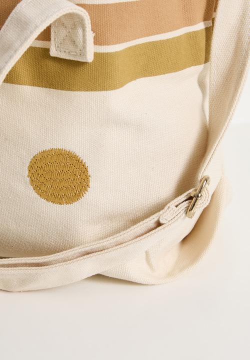 Pop Candy - Palm tree design tote bag - neutral/multi