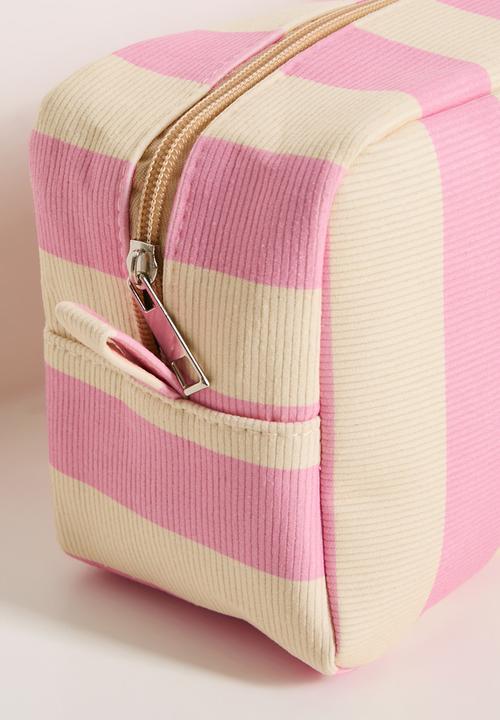 Pop Candy - Striped toiletry bag - pink/cream