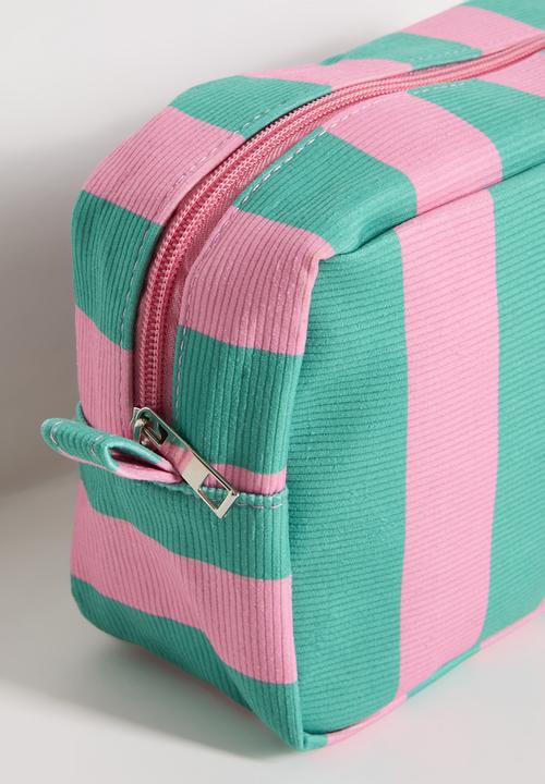 Pop Candy - Striped toiletry bag - pink/green