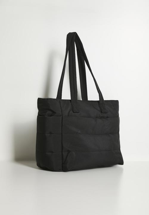 Pop Candy - Quilted puffer tote bag - black