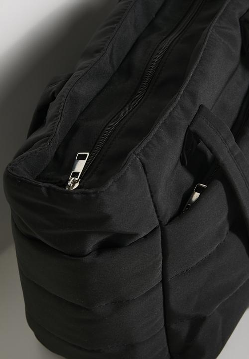 Pop Candy - Quilted puffer tote bag - black