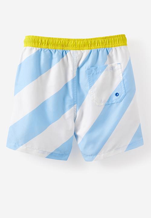 Cotton On - Bailey Board Short - Cloud Blue/Vanilla Stripe