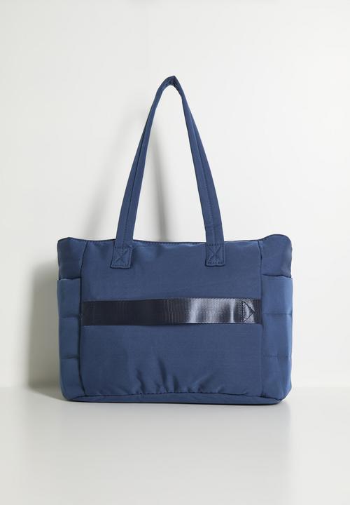 Pop Candy - Quilted puffer tote bag - navy