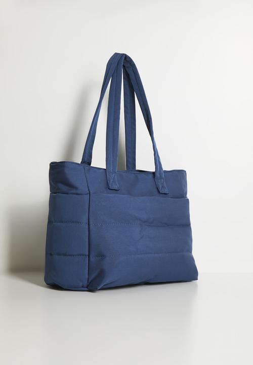 Pop Candy - Quilted puffer tote bag - navy