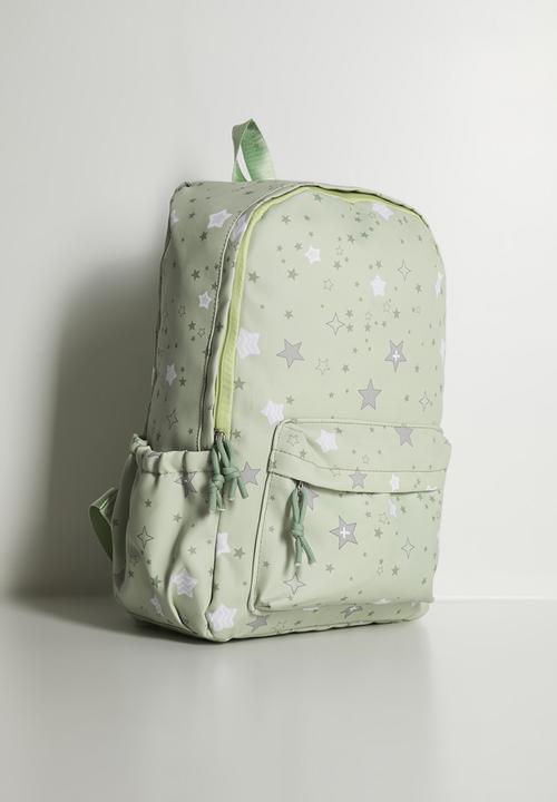 Pop Candy - Star aop backpack - calm green