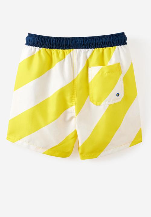 Cotton On - Bailey Board Short - Buttercup/Vanilla Stripe
