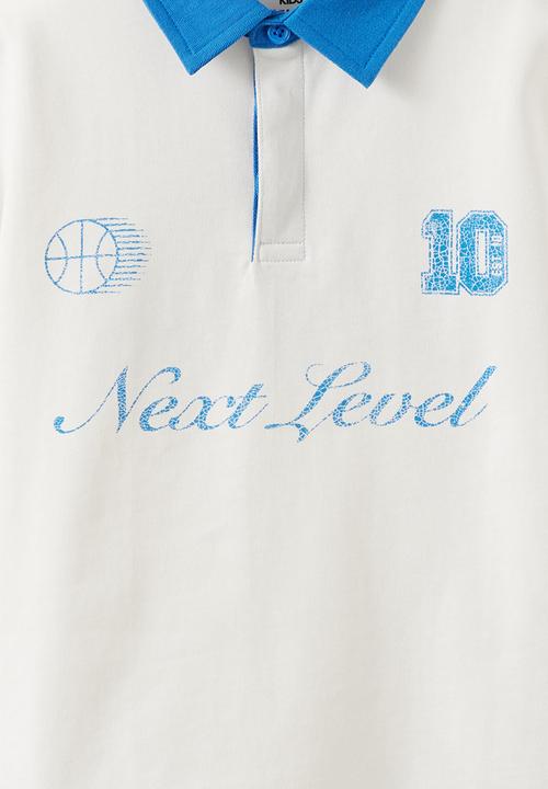Cotton On - Sports Polo -  Vanilla / Harbour Blue 10