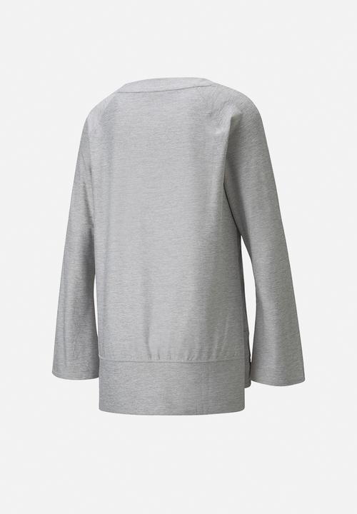 PUMA - Studio bell long sleeve top - light grey heather