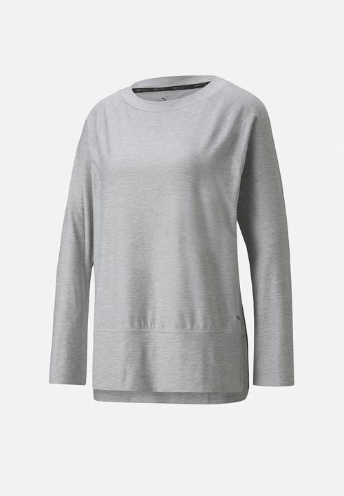 PUMA - Studio bell long sleeve top - light grey heather