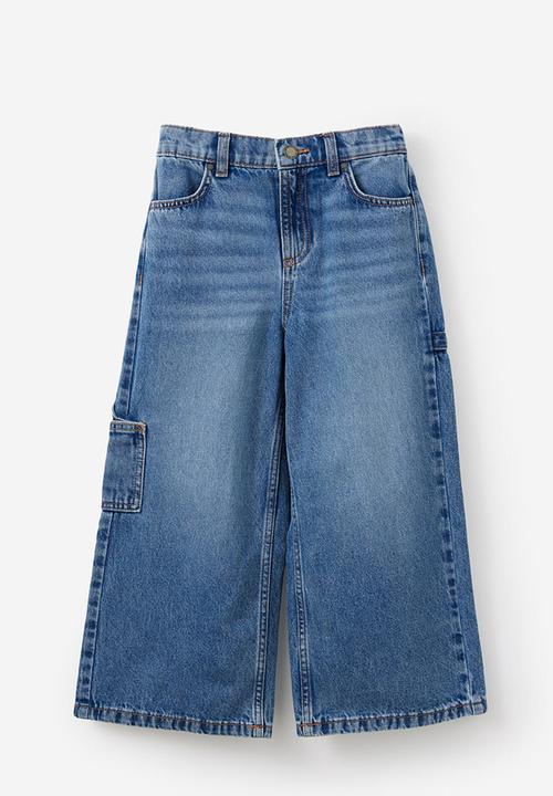 Cotton On - Skater Carpenter Jean - Blue Haven Mid Blue/Carpenter