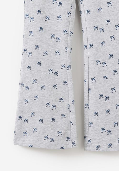 Cotton On - Essential Flare Legging - Grey Marle/Bows