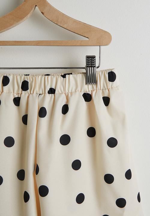 Pop Candy - Polka dot halter neck dress - cream