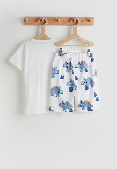 Pop Candy - Graphic tee & aop shorts - white