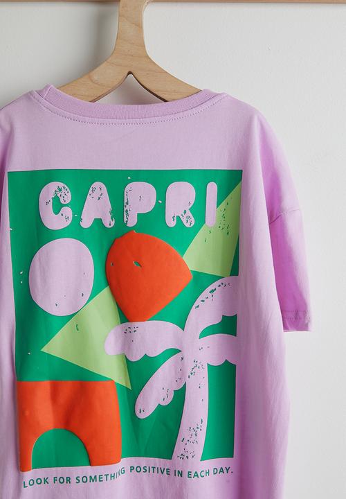 Pop Candy - Graphic tee and plain shorts - pink/grey