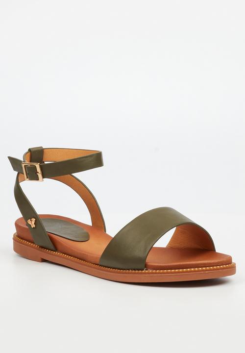 Butterfly Feet - Ellie 1 ankle strap sandal - olive