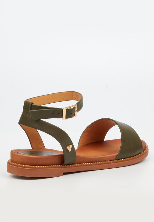 Butterfly Feet - Ellie 1 ankle strap sandal - olive