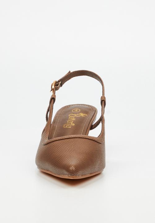 Butterfly Feet - Serene 2 slingback heel - chocolate