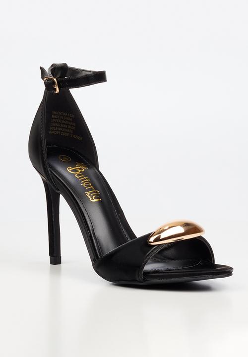 Butterfly Feet - Valentina 1 ankle strap heel - black