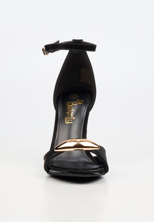 Butterfly Feet - Valentina 1 ankle strap heel - black
