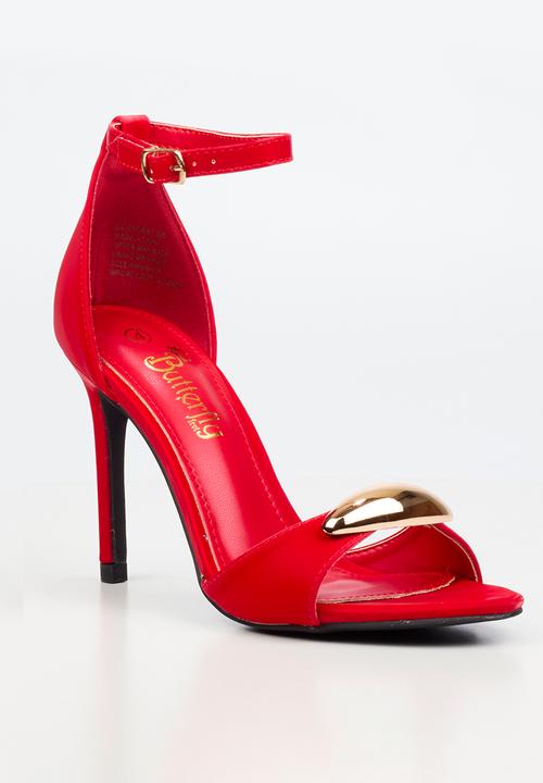 Butterfly Feet - Valentina 1 ankle strap heel - red