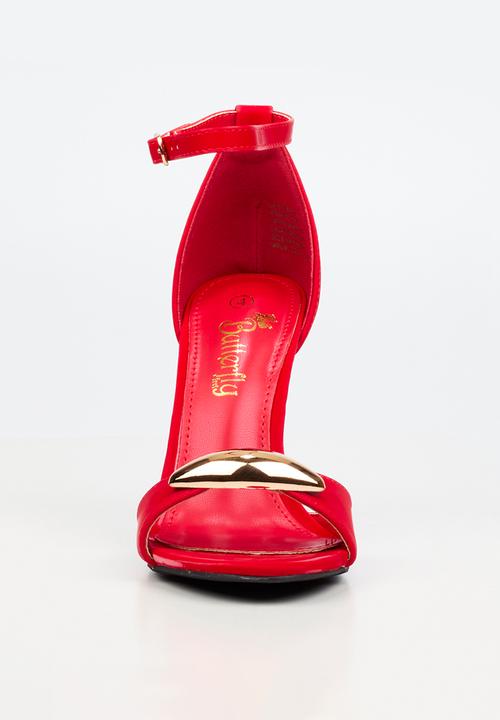 Butterfly Feet - Valentina 1 ankle strap heel - red
