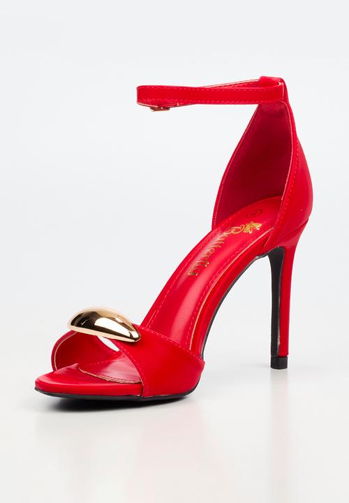 Butterfly Feet - Valentina 1 ankle strap heel - red