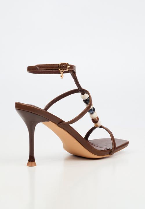 Miss Black - Chanel 7 beaded ankle-strap heel - chocolate