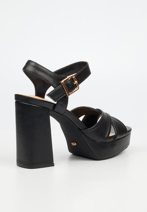 Miss Black - Danielle 1 platform block heel - black