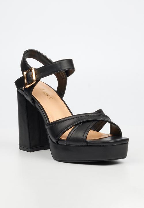 Miss Black - Danielle 1 platform block heel - black