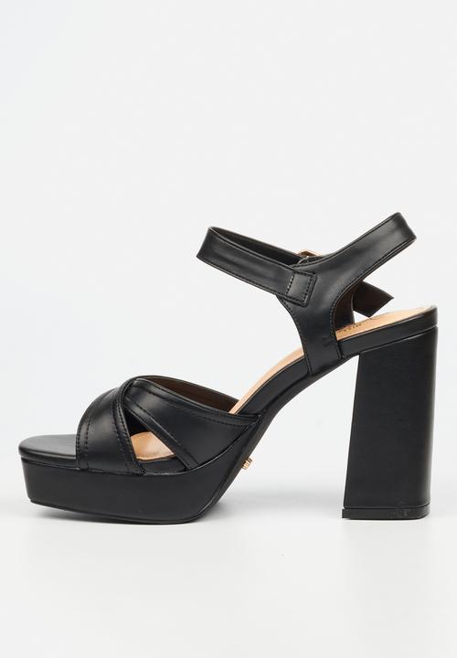 Miss Black - Danielle 1 platform block heel - black