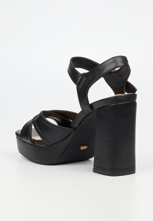 Miss Black - Danielle 1 platform block heel - black