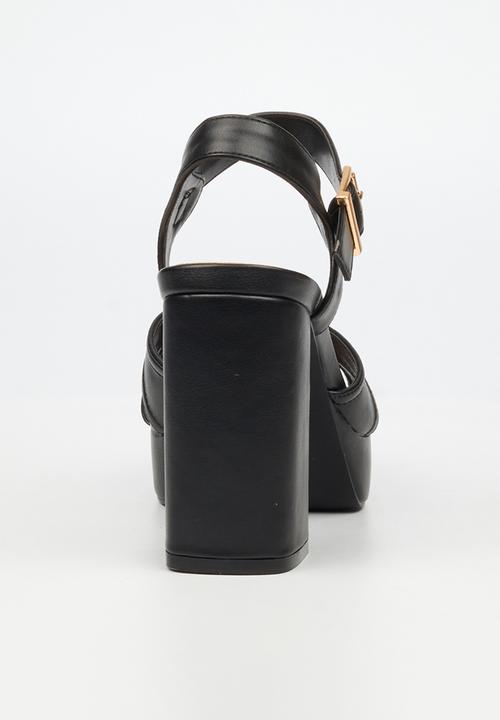 Miss Black - Danielle 1 platform block heel - black