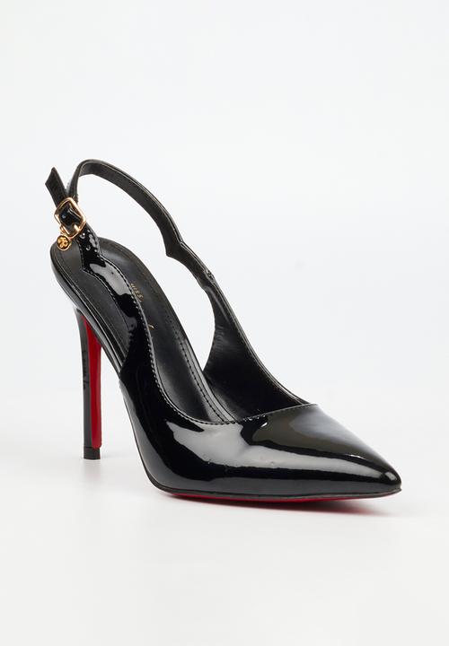 Miss Black - Lola 84 scallop slingback heel - black