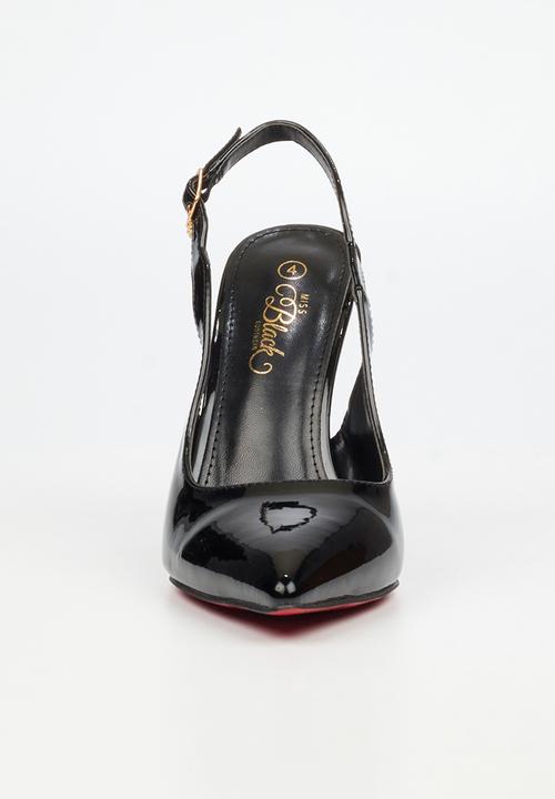 Miss Black - Lola 84 scallop slingback heel - black